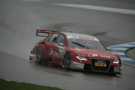 Mike Rockenfeller i morgenens hurtigste Audi